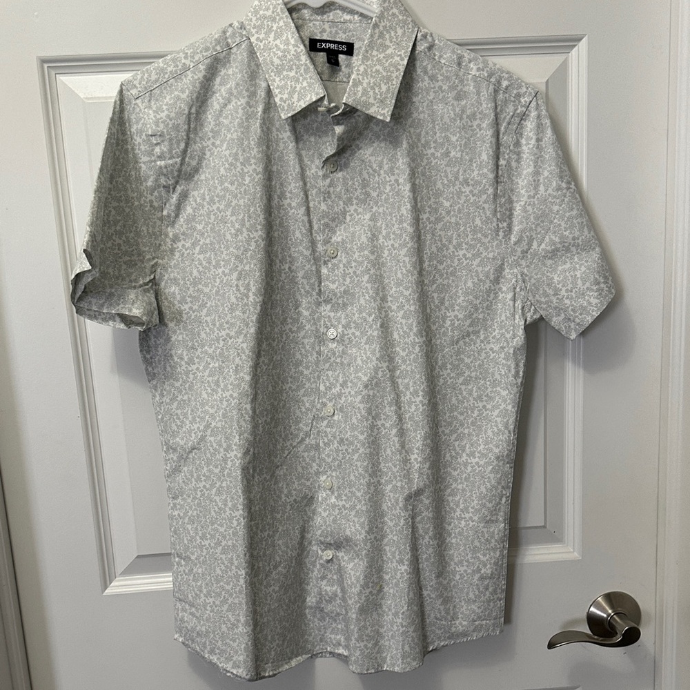 Express Light Gray Patterned Men's Shirt
